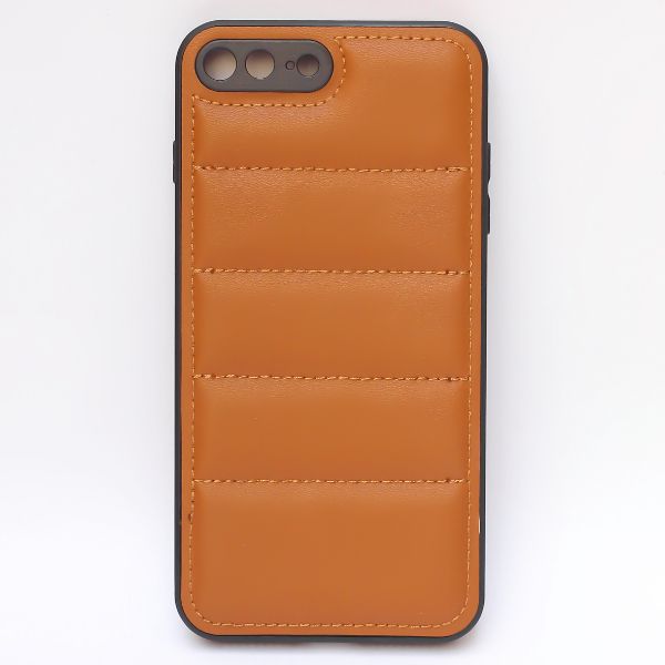 Brown Pop Leather silicone case for Apple iPhone 7 Plus