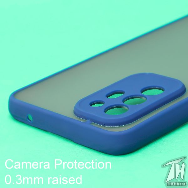 Blue Smoke Camera Safe Silicone case  for Oppo F19 Pro Plus