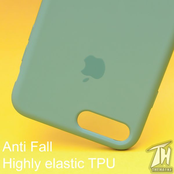 Green Original Silicone case for Apple iphone 7 plus