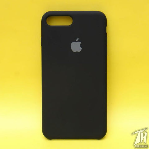 Black Original Silicone case for Apple iphone 8 Plus