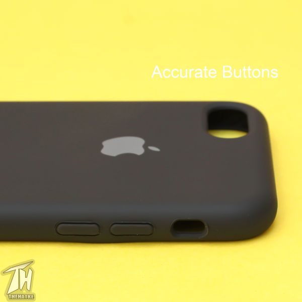 Black Original Silicone case for Apple iphone 8