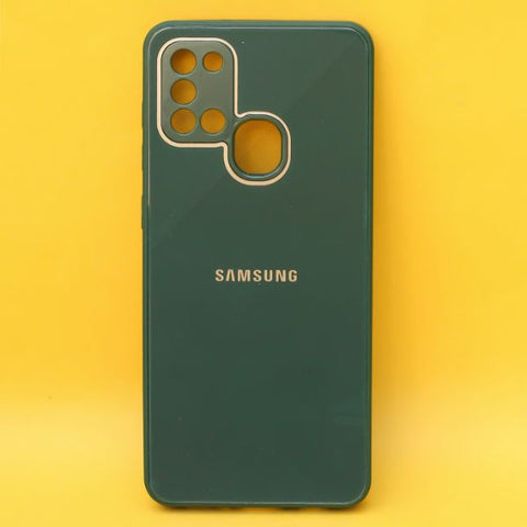 Dark green camera Safe mirror case for Samsung A21s