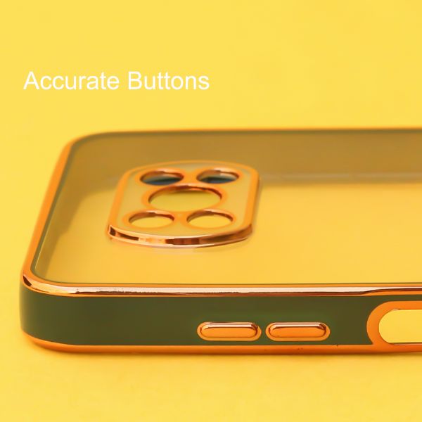 Dark Green Electroplated Transparent Case for Poco X3 Pro