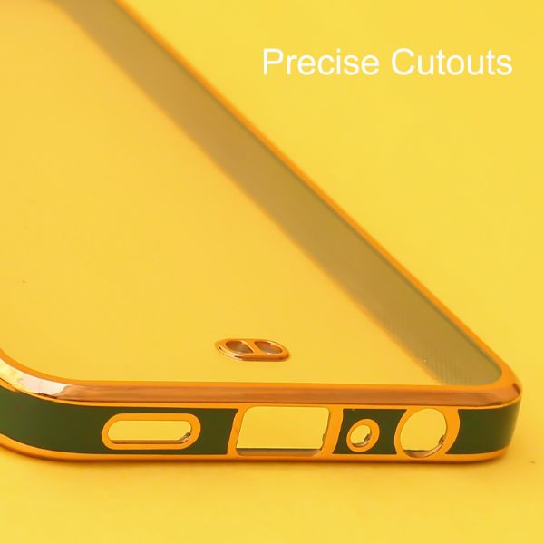 Dark Green Electroplated Transparent Case for Oppo F19 pro