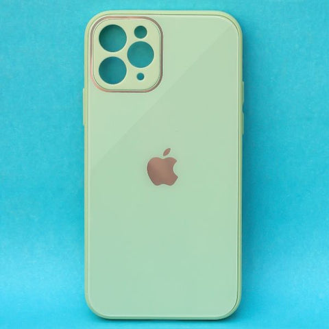 Light green camera Safe mirror case for Apple Iphone 12 Pro