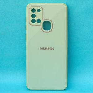 Light Green camera Safe mirror case for Samsung A21s