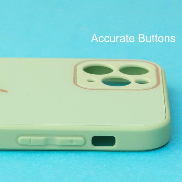 Light green camera Safe mirror case for Apple Iphone 11 Pro