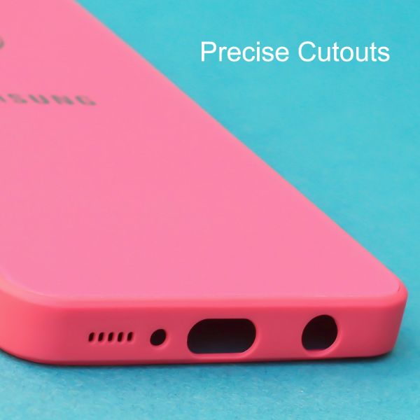 Dark Pink camera Safe mirror case for Samsung A21s