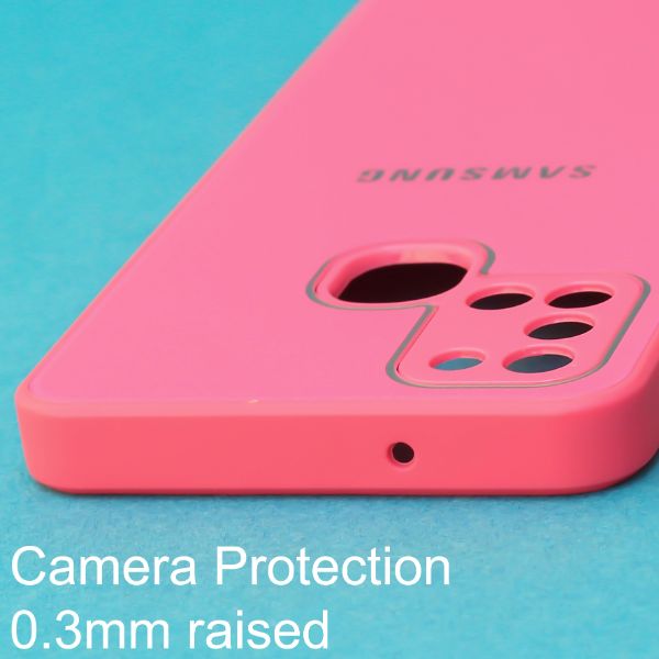 Dark Pink camera Safe mirror case for Samsung A21s