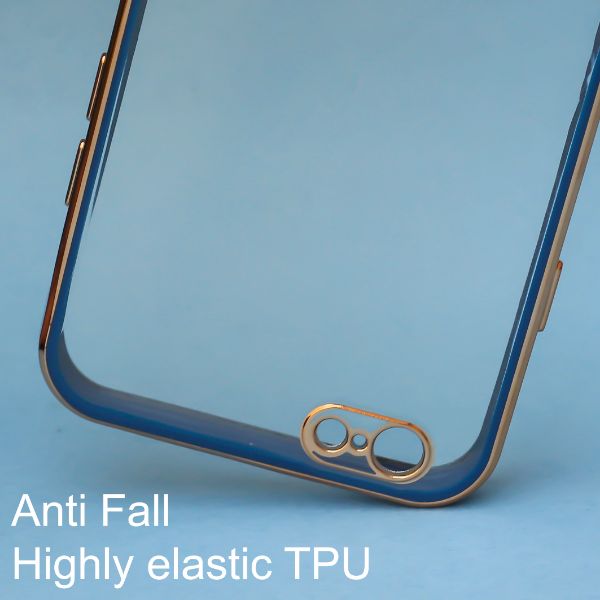 Blue Electroplated Transparent Case for Apple iphone 6/6s