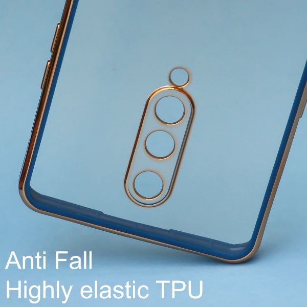 Blue Electroplated Transparent Case for Oneplus 8