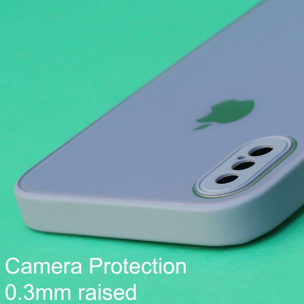 Blue camera Safe mirror case for Apple Iphone Xs Max