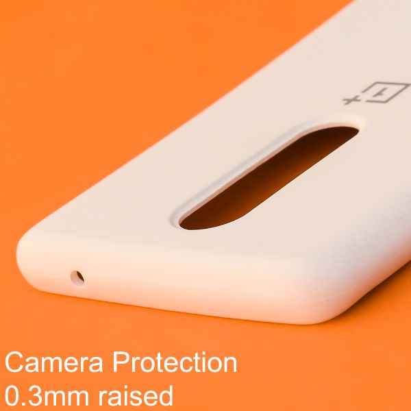 White Original Silicone case for Oneplus 8