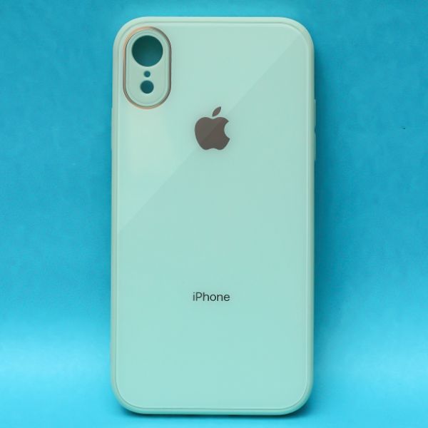 Sea Green camera Safe mirror case for Apple Iphone XR