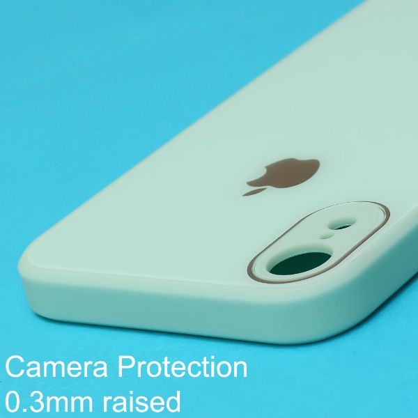 Sea Green camera Safe mirror case for Apple Iphone XR