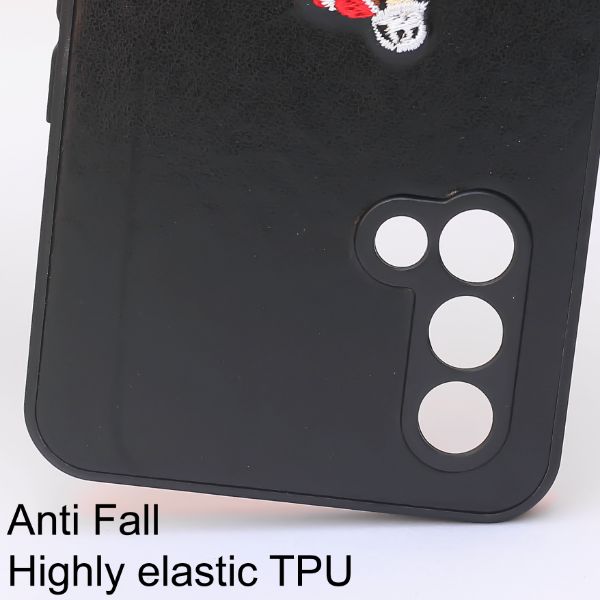 Black Leather Horse rider Ornamented for Oneplus Nord CE