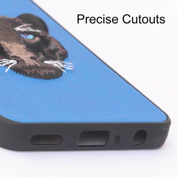 Sky Blue Leather Black Panther Ornamented for Oneplus Nord CE 2