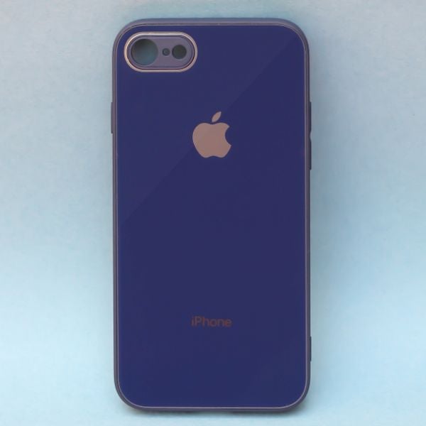 Dark Blue camera Safe mirror case for Apple Iphone 8