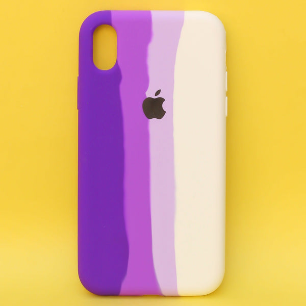 Orchid Rainbow Silicone Case for Apple iphone XR