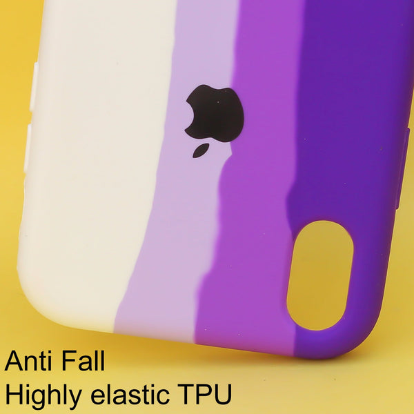 Orchid Rainbow Silicone Case for Apple iphone XR