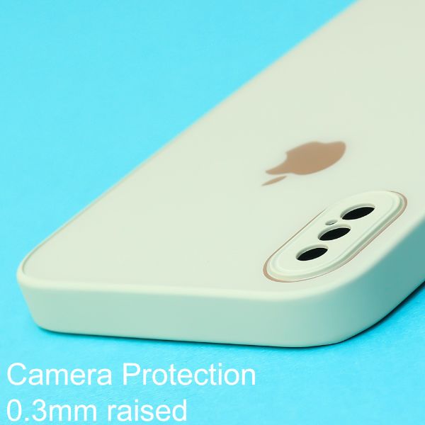 Sea Green camera Safe mirror case for Apple Iphone X/Xs