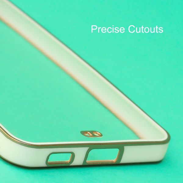 White Electroplated Transparent Case for Samsung S21 plus