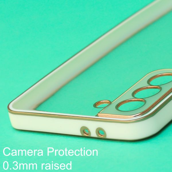 White Electroplated Transparent Case for Samsung S21 plus