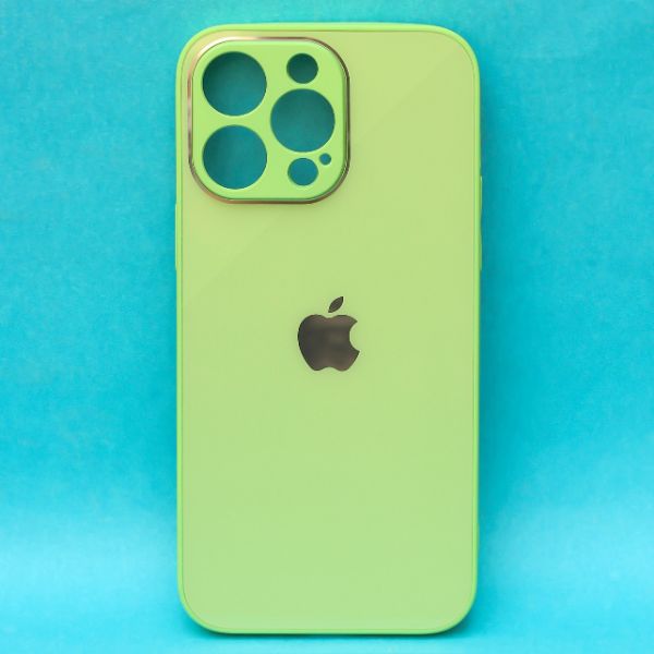 Light green camera Safe mirror case for Apple Iphone 14 Pro