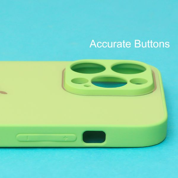 Light green camera Safe mirror case for Apple Iphone 14 Pro Max