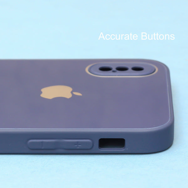 Dark Blue camera Safe mirror case for Apple Iphone Xs Max