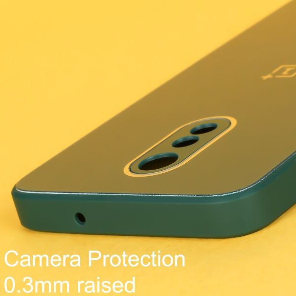 Dark green camera Safe mirror case for Oneplus 6t