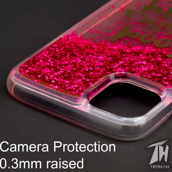 Dark Pink Good Vibes Glitter Case For Apple Iphone 11 pro max