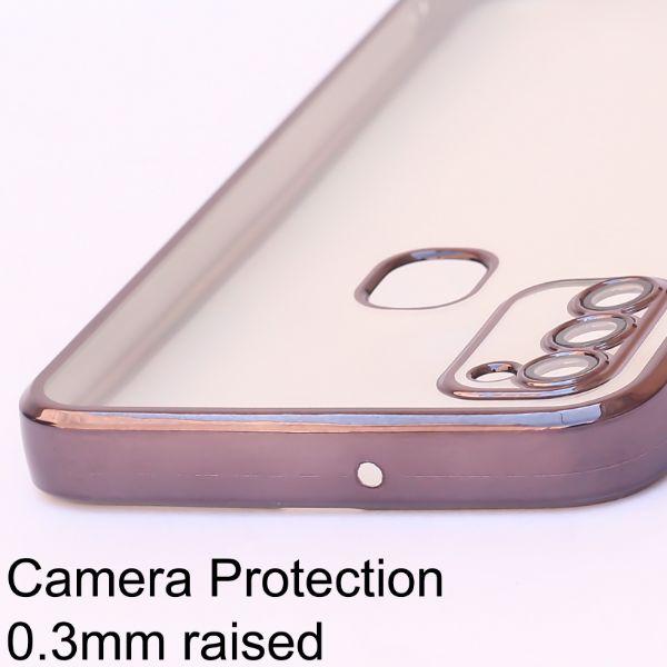 Purple Chrome Transparent Case for Samsung M30s