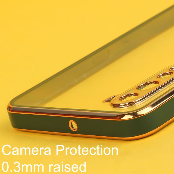 Dark Green Electroplated Transparent Case for Oneplus Nord