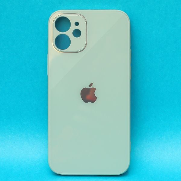 Sea Green camera Safe mirror case for Apple Iphone 12