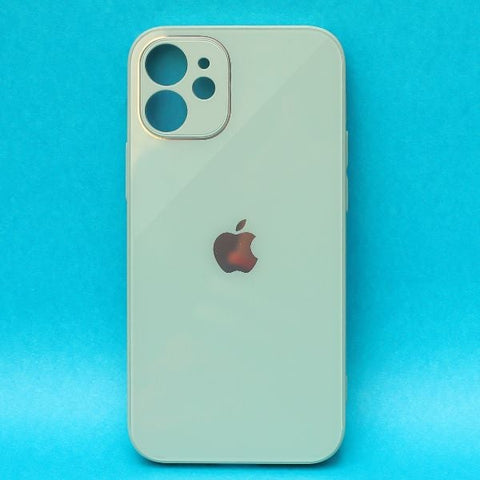 Sea Green camera Safe mirror case for Apple Iphone 12