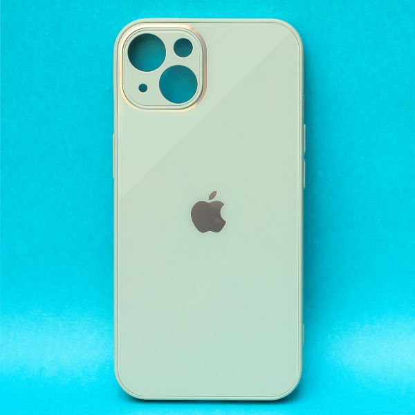 Sea Green camera Safe mirror case for Apple Iphone 14