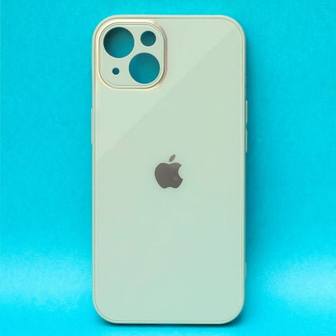 Sea Green camera Safe mirror case for Apple Iphone 13