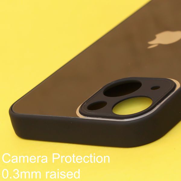 Black camera Safe mirror case for Apple Iphone 13 MIni