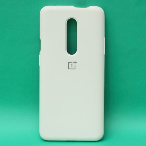 White Original Silicone case for Oneplus 7 pro