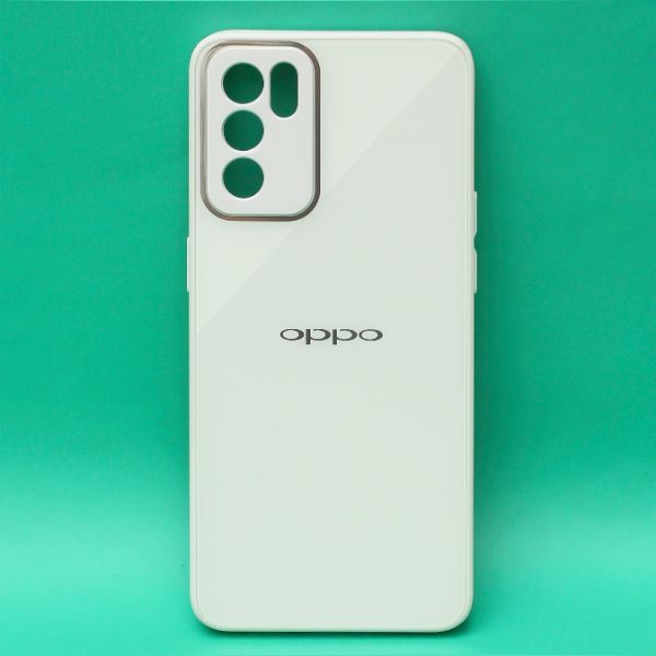 White camera Safe mirror case for Oppo Reno 6 5g