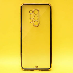 Black Electroplated Transparent Case for Oneplus 8 Pro