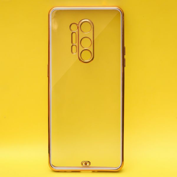 Purple Electroplated Transparent Case for Oneplus 8 Pro