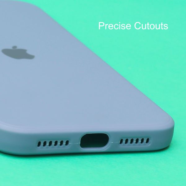 Blue Original Camera Safe Silicone Case for Apple Iphone 12