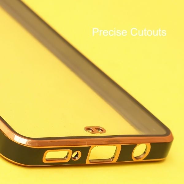 Black Electroplated Transparent Case for Samsung A51