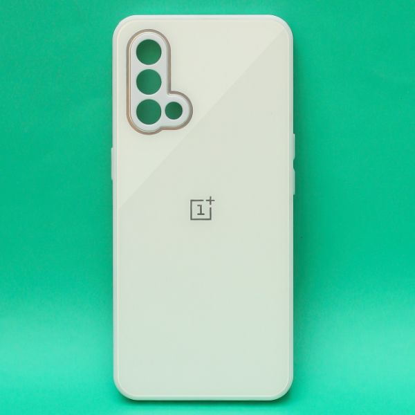 White camera Safe mirror case for Oneplus Nord CE