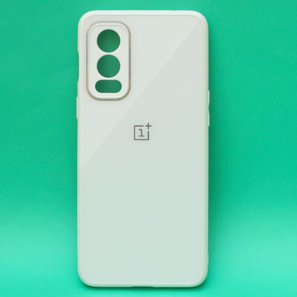 White camera Safe mirror case for Oneplus Nord 2