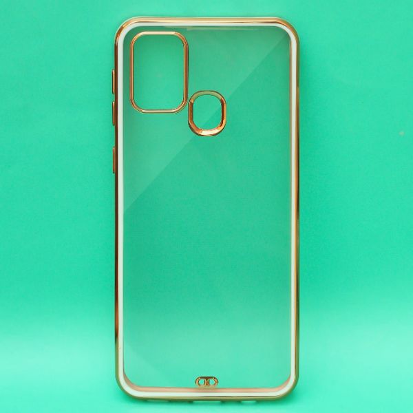 White Electroplated Transparent Case for Samsung M31