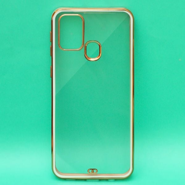 White Electroplated Transparent Case for Samsung F41