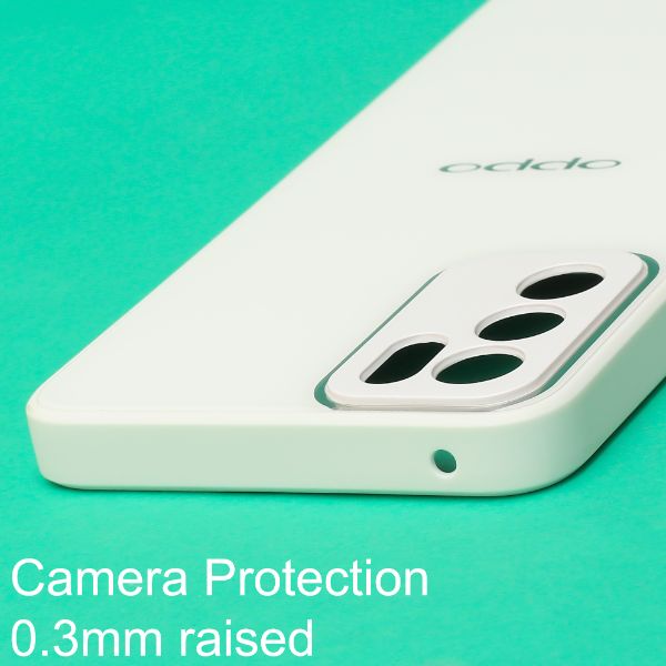 White camera Safe mirror case for Oppo Reno 6 5g
